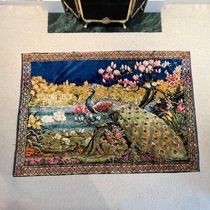 Vintage Peacock rug/tapestry